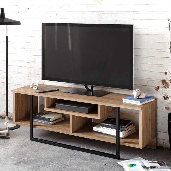 Hanah Home Asal (120) Soporte para TV Nogal y Negro Hanah Home Asal (120) Soporte para TV Nogal y Negro